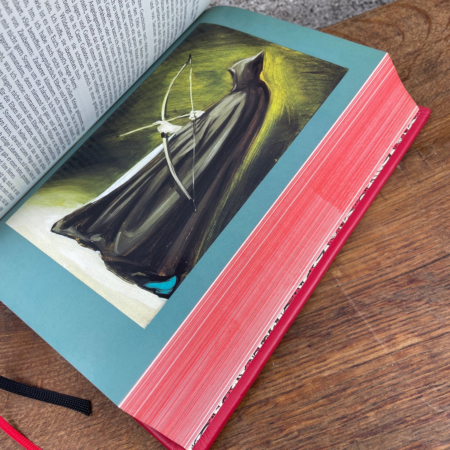 Der Herr der Ringe – Kunstbuchbindung in rotem Leder